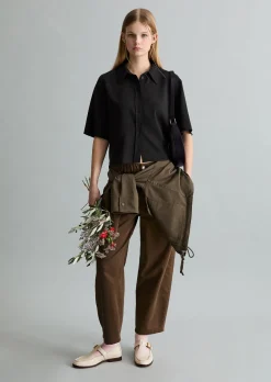 Crop-Bluse relaxed aus TENCEL™ Lyocell