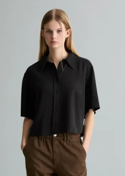 Crop-Bluse relaxed aus TENCEL™ Lyocell