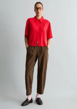 Crop-Bluse relaxed aus TENCEL™ Lyocell