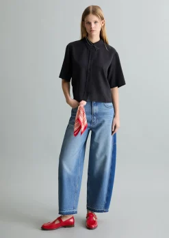 Crop-Bluse relaxed aus TENCEL™ Lyocell