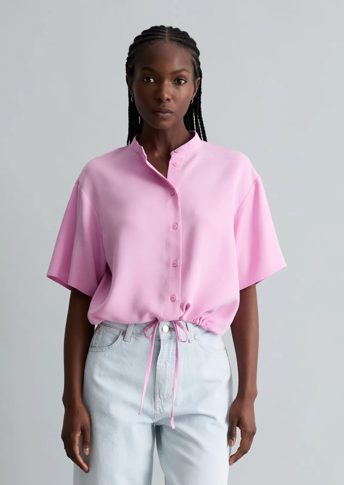 Crop-Blusenshirt relaxed aus TENCEL™ Lyocell