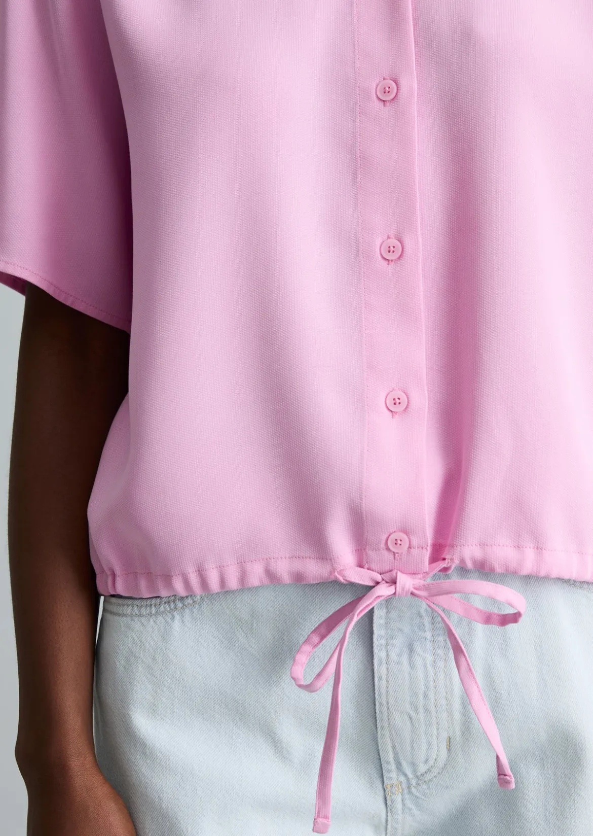 Crop-Blusenshirt relaxed aus TENCEL™ Lyocell