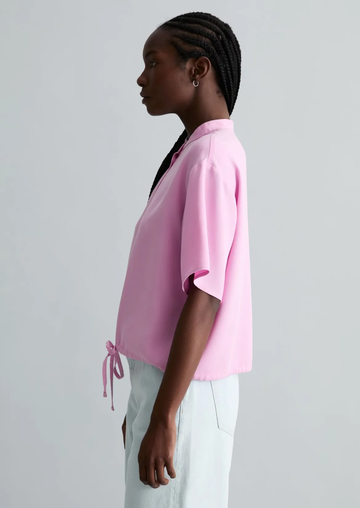 Crop-Blusenshirt relaxed aus TENCEL™ Lyocell