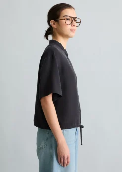 Crop-Blusenshirt relaxed aus TENCEL™ Lyocell