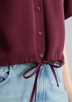 Crop-Blusenshirt relaxed aus TENCEL™ Lyocell