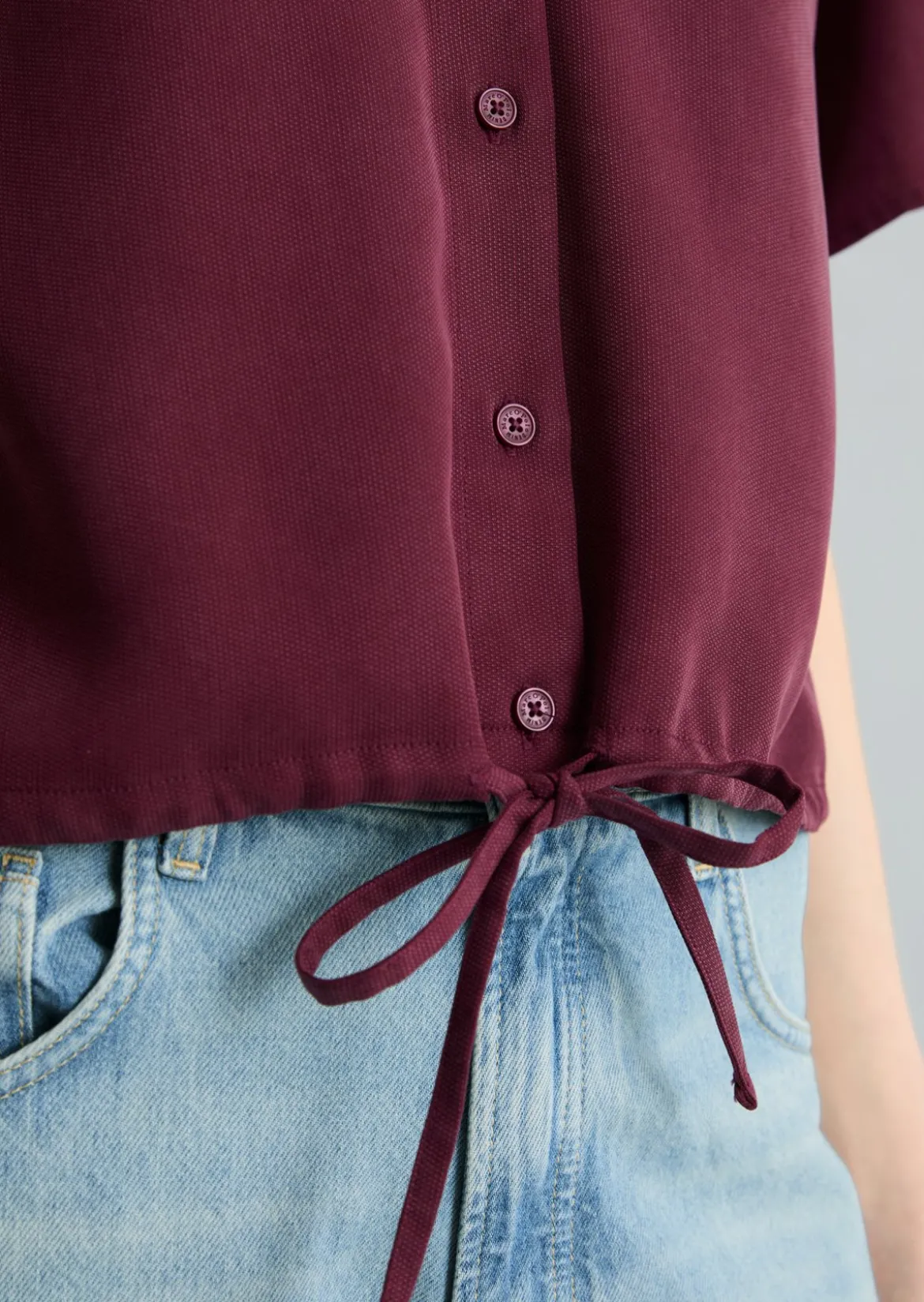 Crop-Blusenshirt relaxed aus TENCEL™ Lyocell