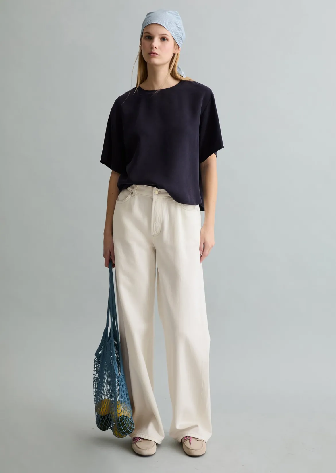 Crop-Blusenshirt relaxed aus TENCEL™ Lyocell