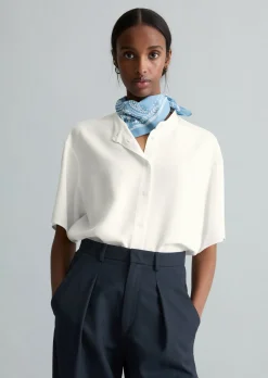 Crop-Blusenshirt relaxed aus TENCEL™ Lyocell