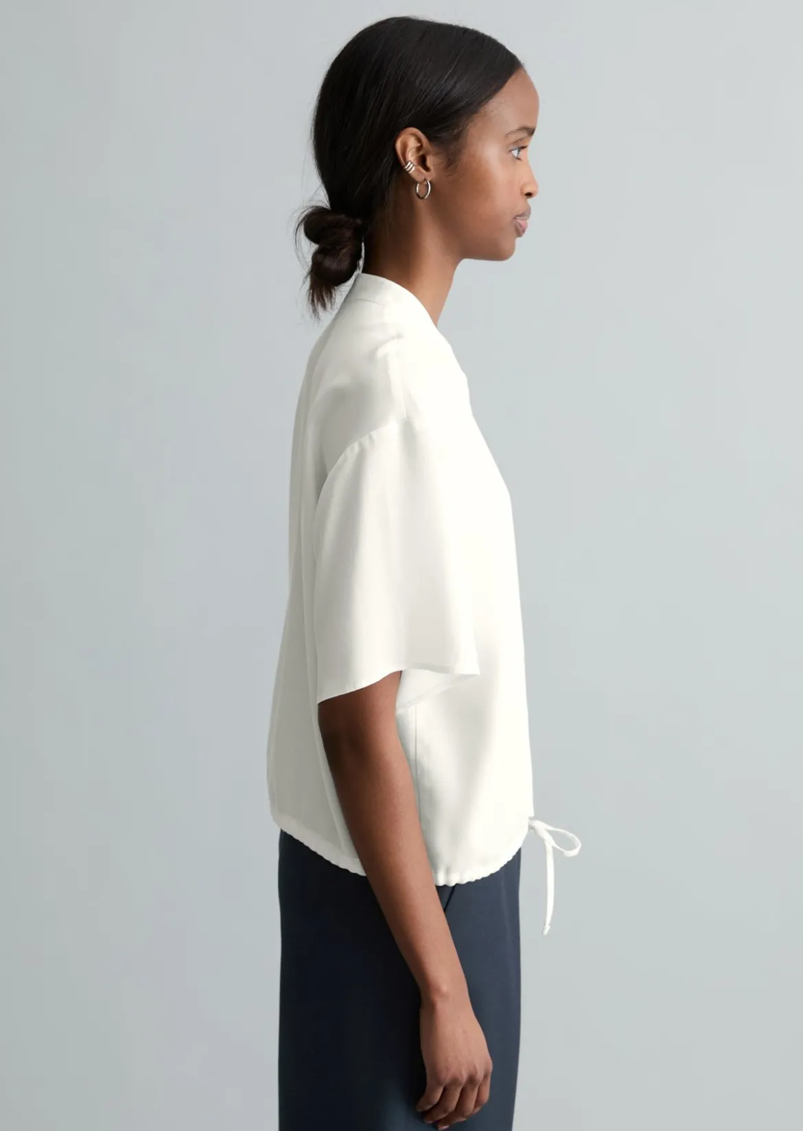 Crop-Blusenshirt relaxed aus TENCEL™ Lyocell