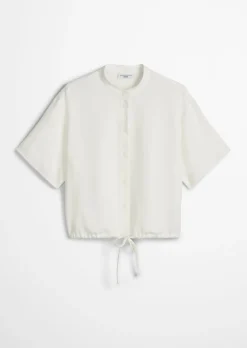 Crop-Blusenshirt relaxed aus TENCEL™ Lyocell