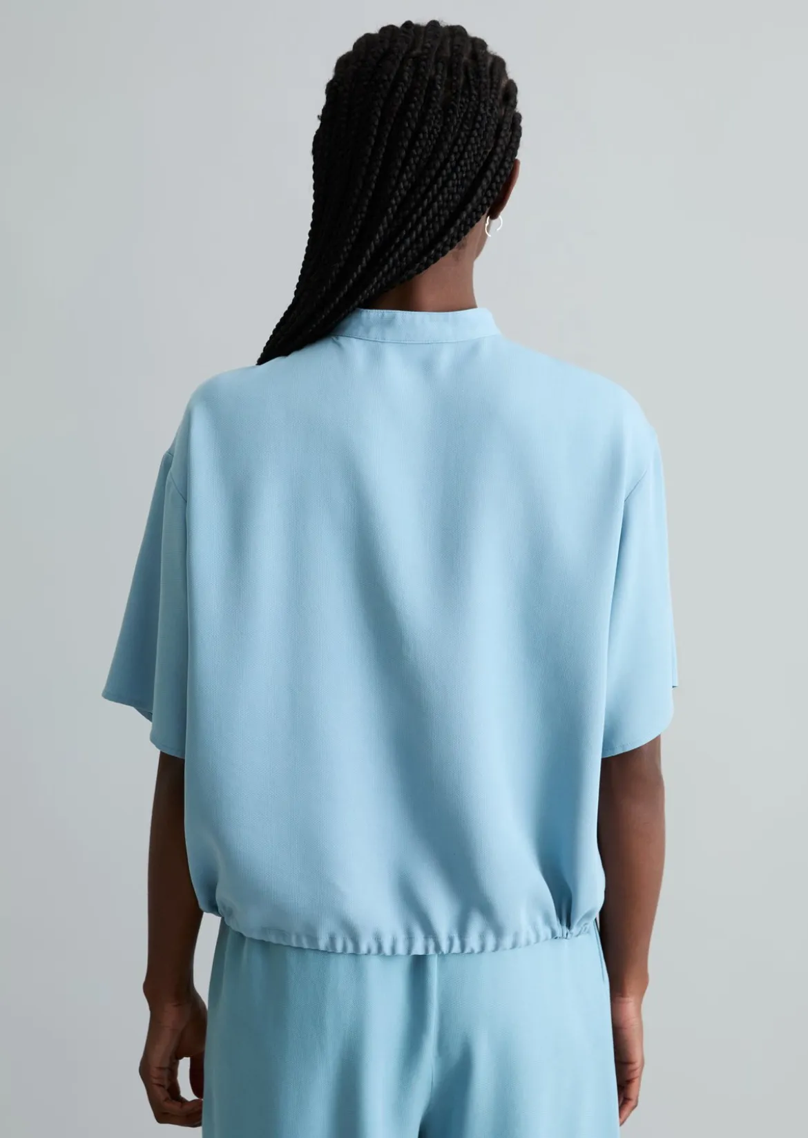 Crop-Blusenshirt relaxed aus TENCEL™ Lyocell