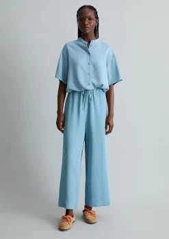 Crop-Blusenshirt relaxed aus TENCEL™ Lyocell