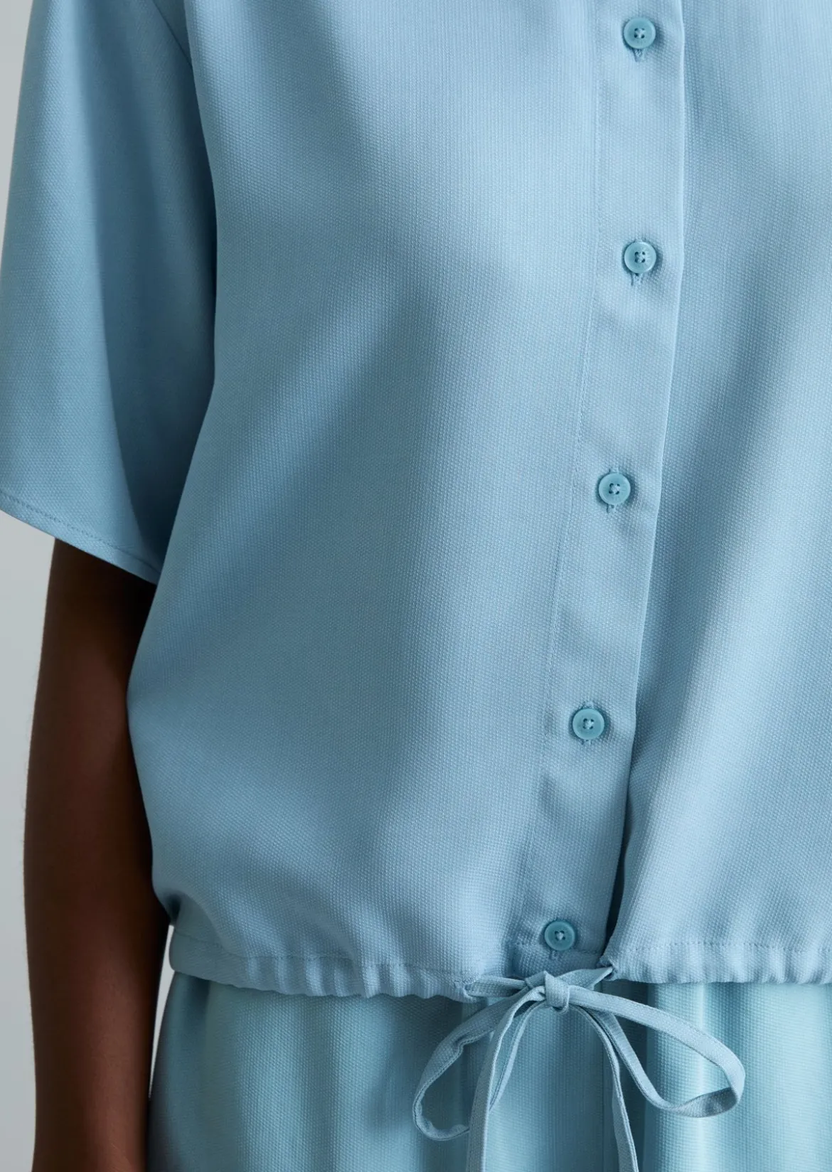 Crop-Blusenshirt relaxed aus TENCEL™ Lyocell