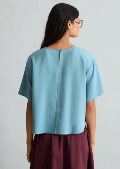 Crop-Blusenshirt relaxed aus TENCEL™ Lyocell