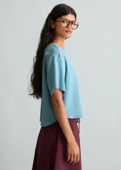 Crop-Blusenshirt relaxed aus TENCEL™ Lyocell
