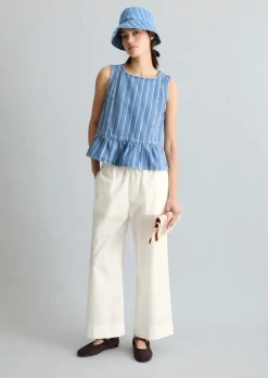 Culotte relaxed aus Papertouch-Popeline