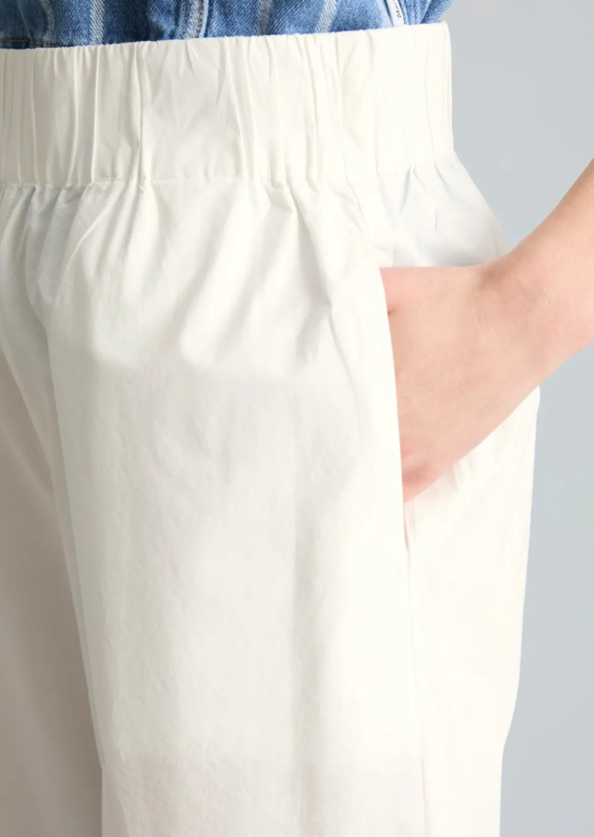 Culotte relaxed aus Papertouch-Popeline