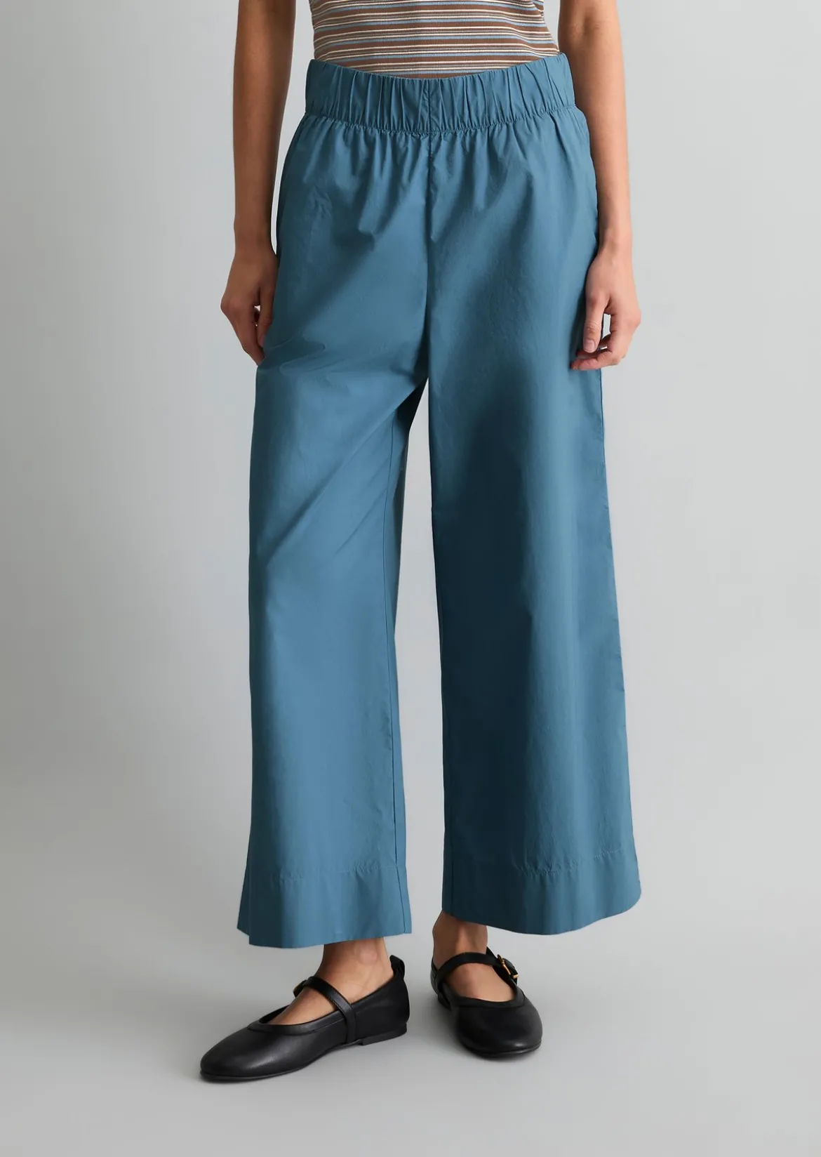 Culotte relaxed aus Papertouch-Popeline