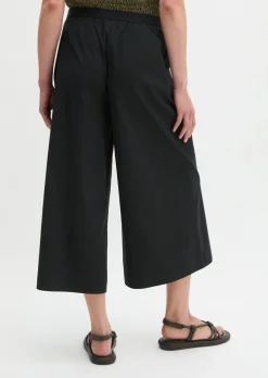 Culotte wide aus Popeline-Stretch
