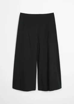 Culotte wide aus Popeline-Stretch