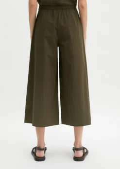 Culotte wide aus Popeline-Stretch