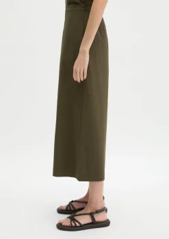 Culotte wide aus Popeline-Stretch
