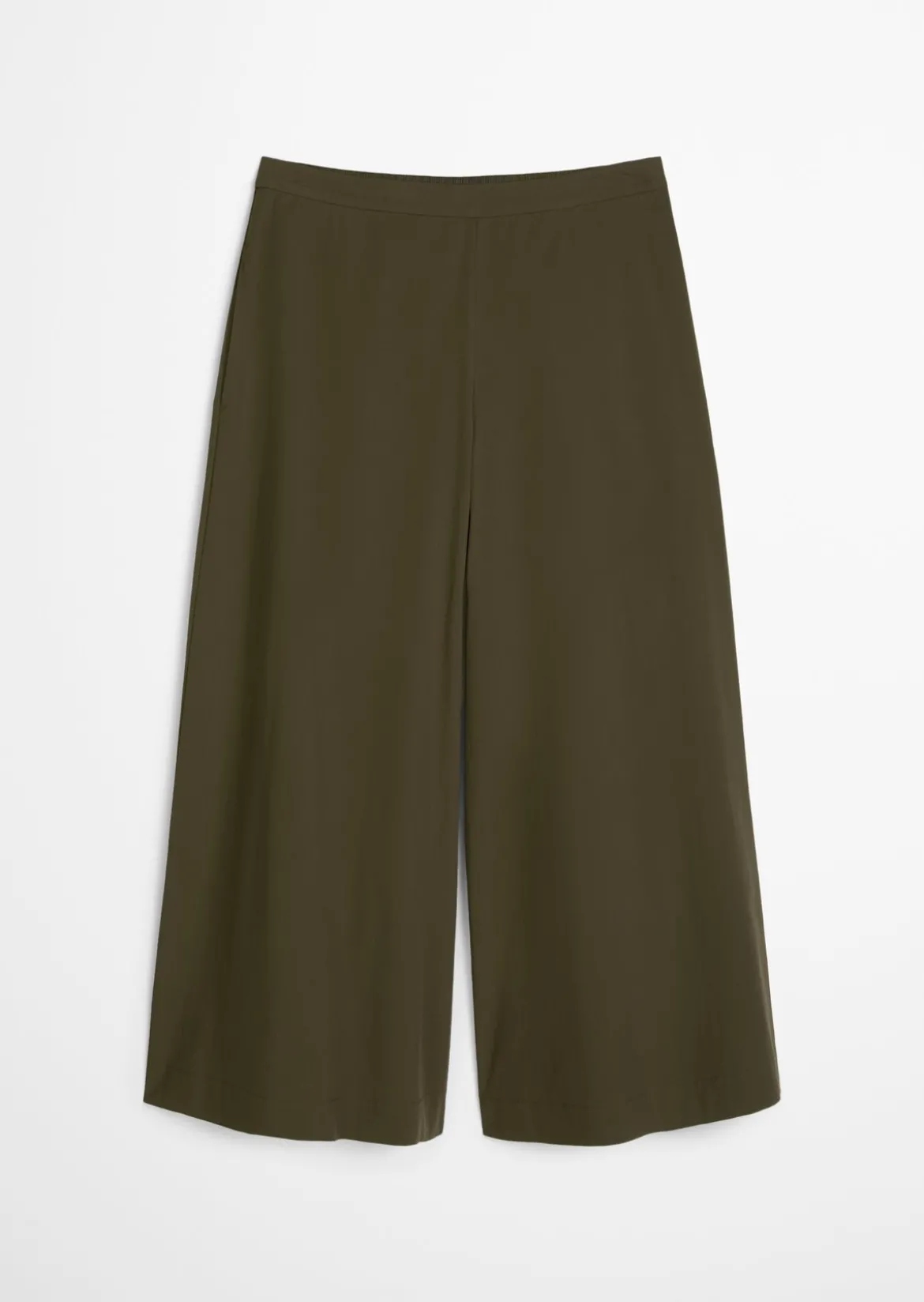Culotte wide aus Popeline-Stretch