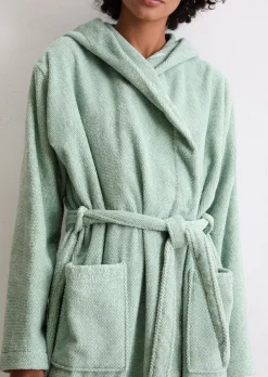 Damen-Bademantel Model Timeless Melange mit Kapuze