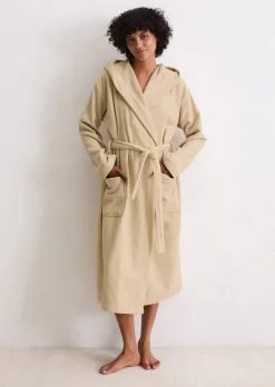 Damen-Bademantel Model Timeless Melange mit Kapuze