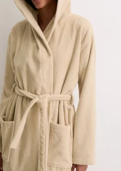 Damen-Bademantel Model Timeless Melange mit Kapuze
