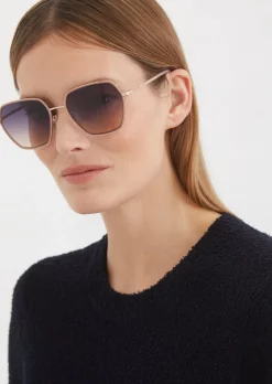Damen-Sonnenbrille aus leichtem Metall