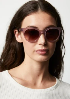 Damen-Sonnenbrille mit breitem Bio-Acetat-Rahmen