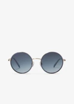 Damen-Sonnenbrille mit extravagantem Edelstahl-Acetat-Rahmen