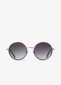 Damen-Sonnenbrille mit extravagantem Edelstahl-Acetat-Rahmen