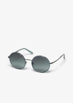 Damen-Sonnenbrille mit extravagantem Edelstahl-Acetat-Rahmen