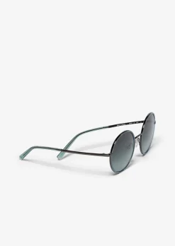 Damen-Sonnenbrille mit extravagantem Edelstahl-Acetat-Rahmen