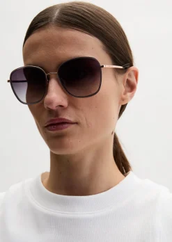 Damen-Sonnenbrille mit filigranem Metall-Rahmen