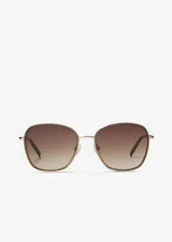 Damen-Sonnenbrille mit filigranem Metall-Rahmen