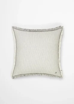 Dekokissen Model Fine Stripe aus Bio-Baumwolle und Leinen