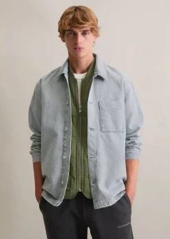 Denim-Overshirt aus Baumwolle