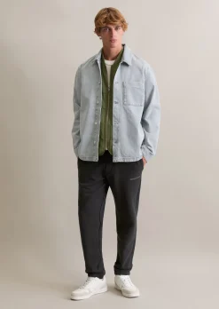 Denim-Overshirt aus Baumwolle