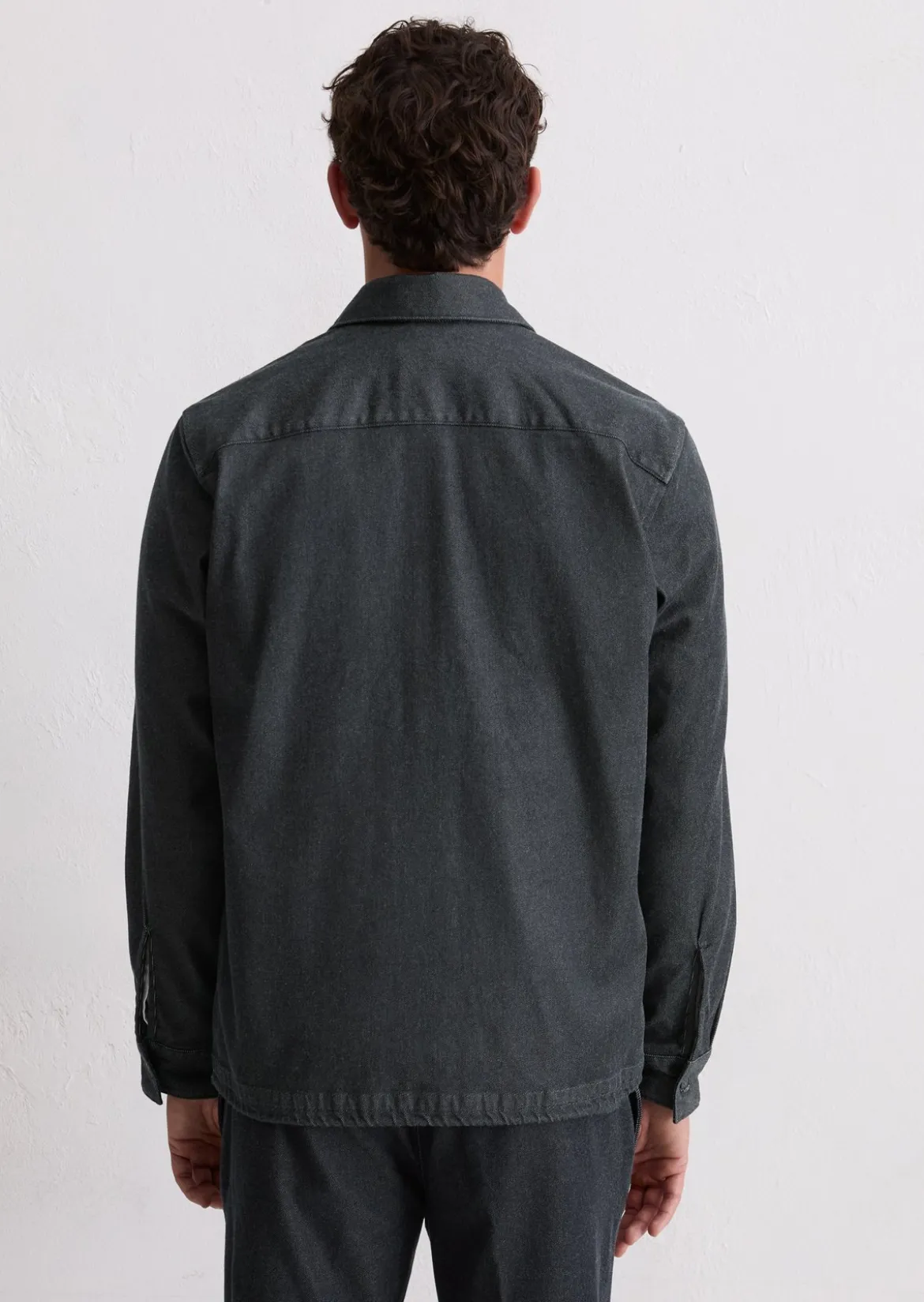 Denim-Overshirt mit Reißverschluss