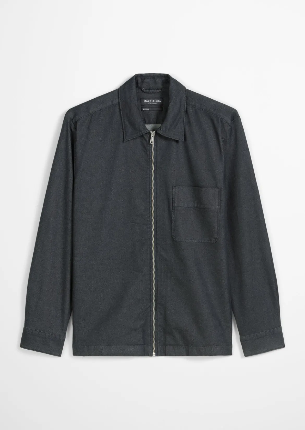 Denim-Overshirt mit Reißverschluss
