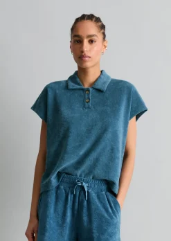 DfC Frottee-Poloshirt relaxed aus Organic Cotton