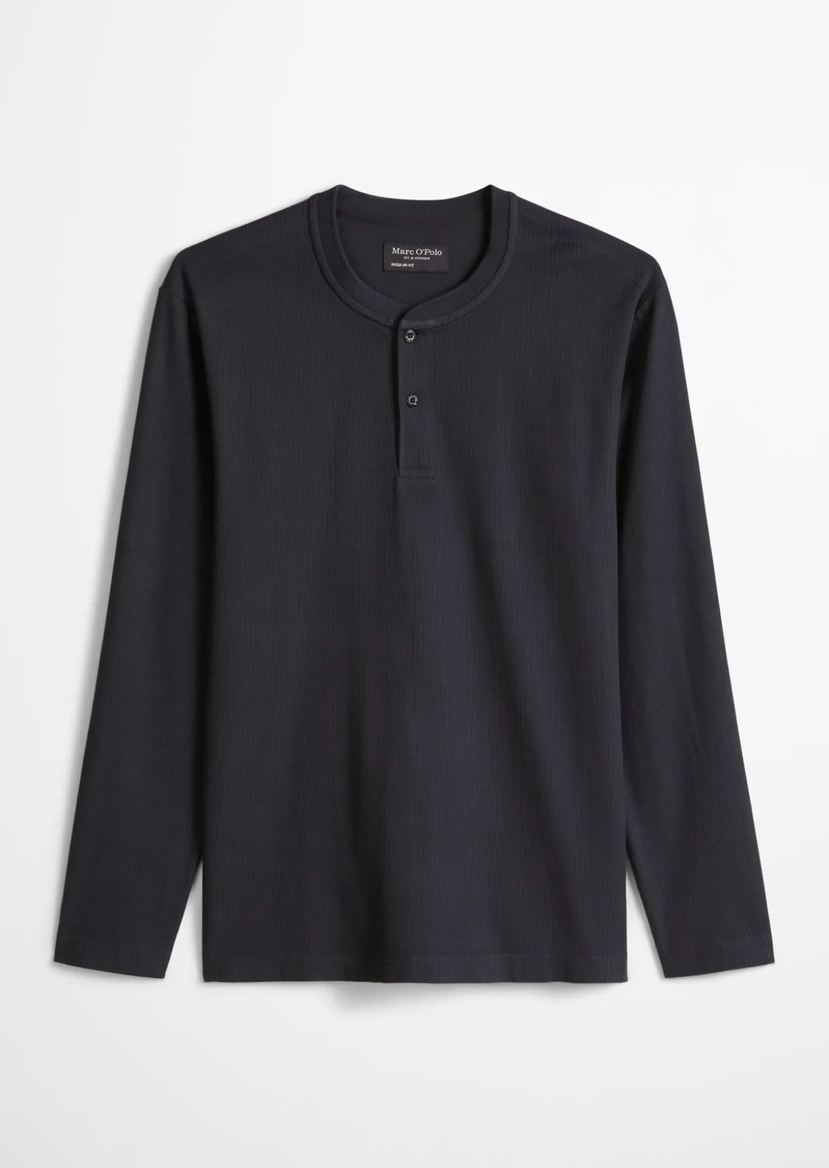 DfC Henley-Longsleeve regular aus geripptem Interlock-Jersey