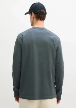 DfC Henley-Longsleeve regular aus geripptem Interlock-Jersey