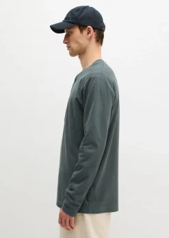 DfC Henley-Longsleeve regular aus geripptem Interlock-Jersey