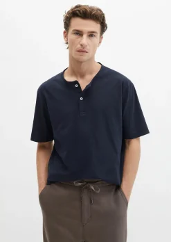 DfC Henley-Shirt regular aus softem Slub-Jersey
