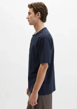 DfC Henley-Shirt regular aus softem Slub-Jersey