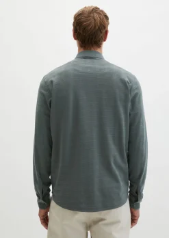 DfC Jerseyhemd regular im strukturierten Karo-Jacquard